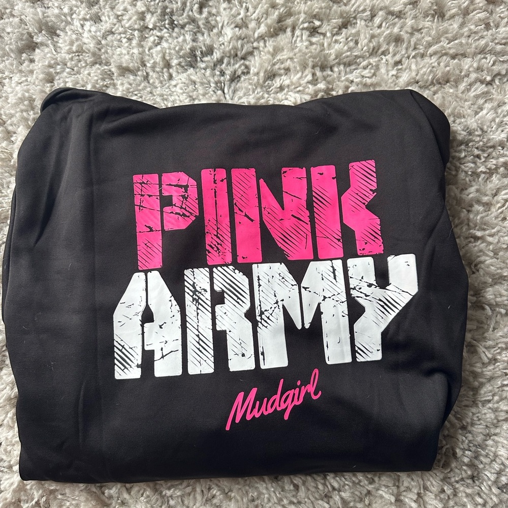 Mudgirl Pink Army Black T-Shirt